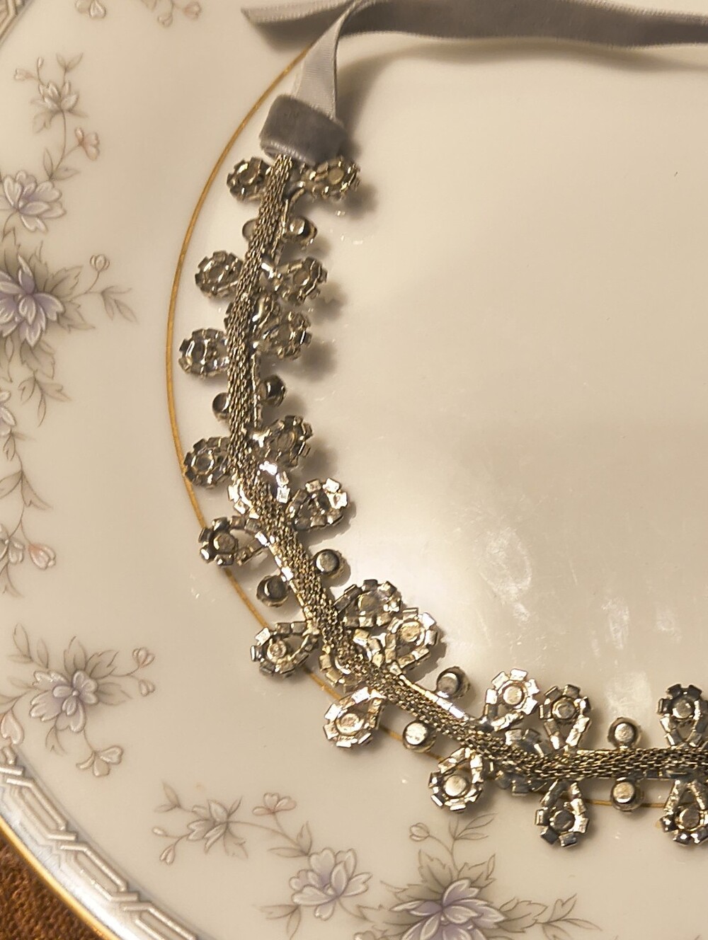 Rhinestone Ferronniere Boho  Bridal Headband - Picture 2 of 7